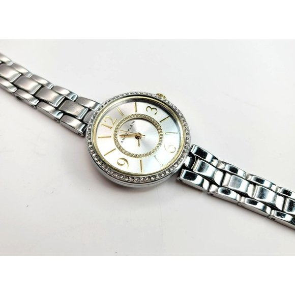Anne Klein Watch Swarovski Crystal Silver Tone Fashion Rhinestone Womans VL801 - Picture 2 of 6